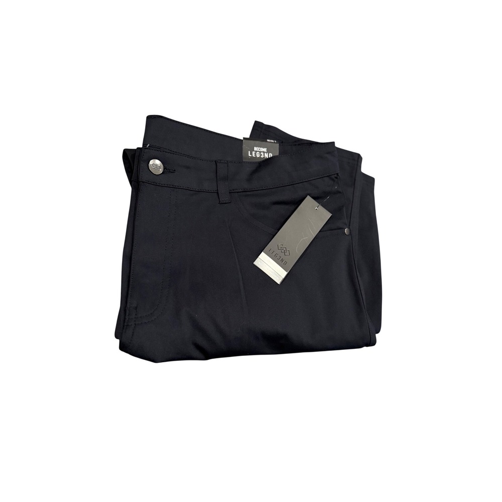 LEG3ND Mens Stretch Performance Pants Black‎ 36/30 MP40413/001 NWT